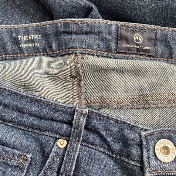 Adriano Goldschmied AG The Stilt Cigarette Leg Blue Denim Jeans Size 29R - Picture 3 of 4